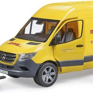 NIB Bruder 02671 MB Sprinter Delivery Van w/Driver Figure, Pallet Cage & Packag